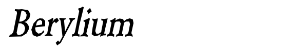 Berylium font preview